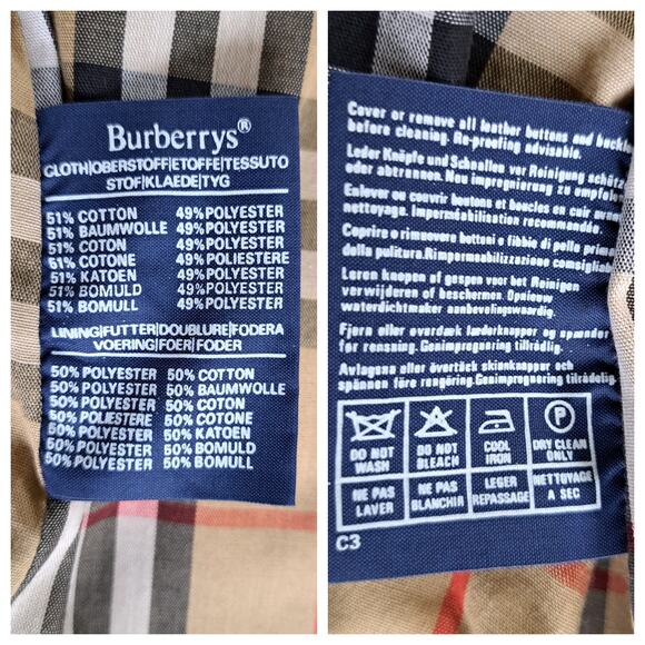 BURBERRY Vintage Men's Tan Trench Coat w/ Removable Wool Liner 40 Long *flaws - Picture 10 of 15